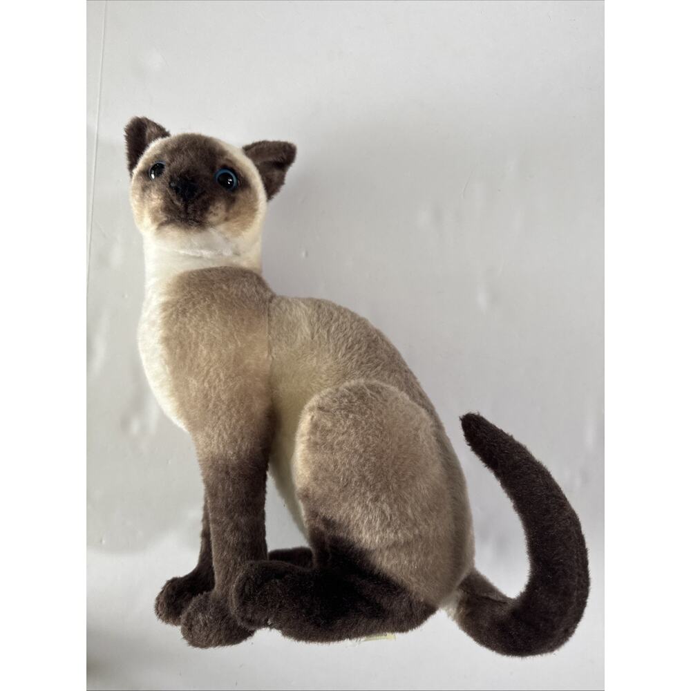 Stefan Siamese Cat 14” Stuffed Animal Plush VIAHART Tiger Tale Toys Realistic